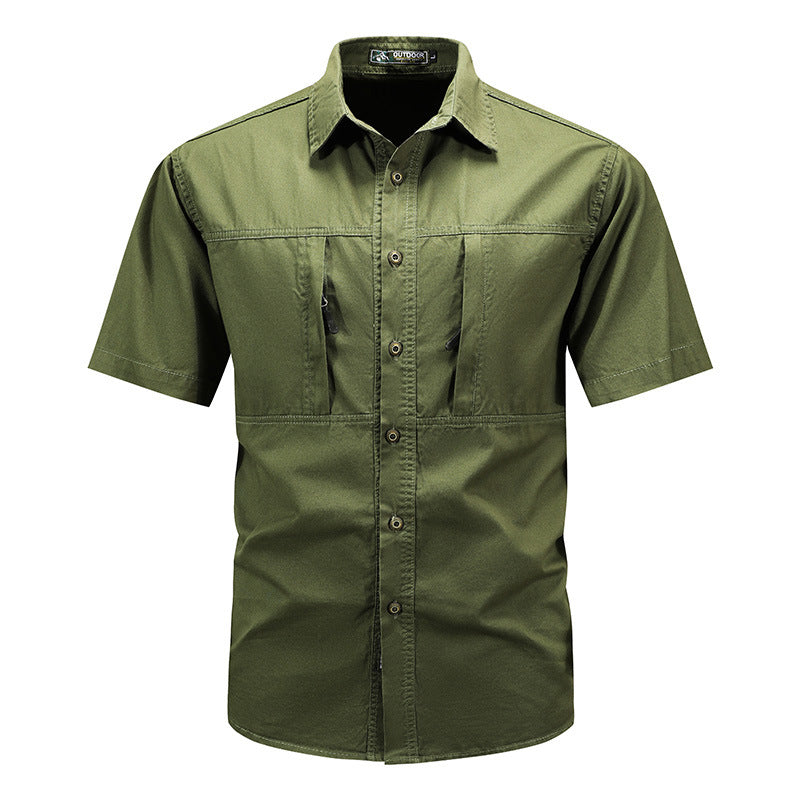 Thin Ice Silk Leisure Short Sleeve Shirt