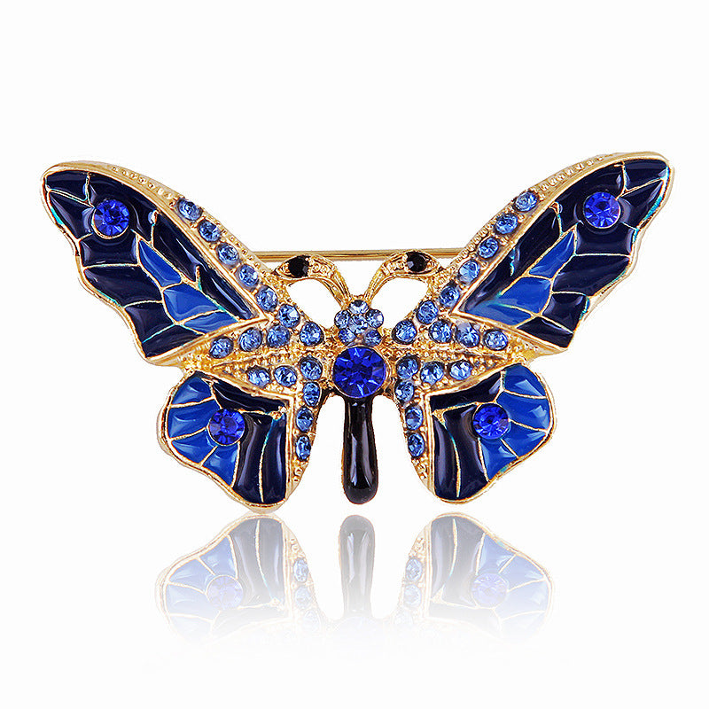 Colorful Crystal Butterfly Brooch