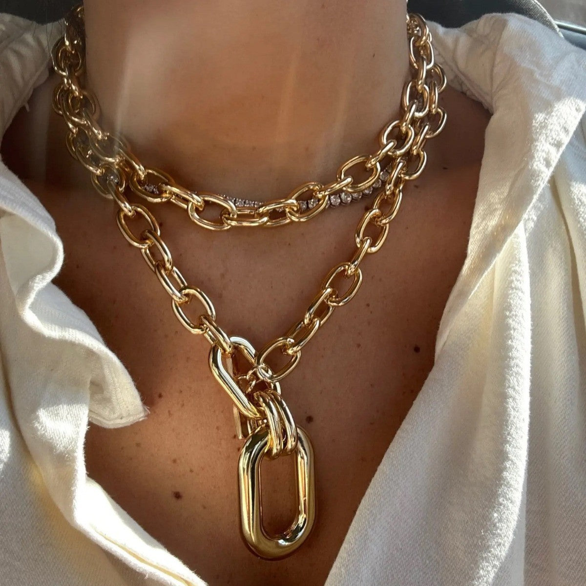 Creative Chain Large Multi-layer Necklace