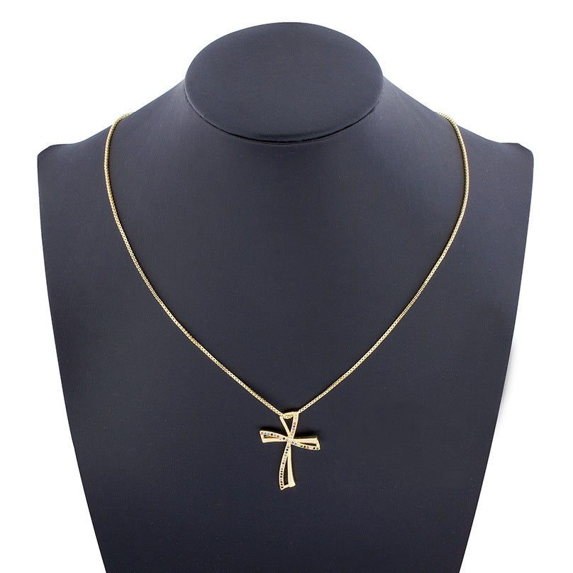 Gold-plated Cross Necklace