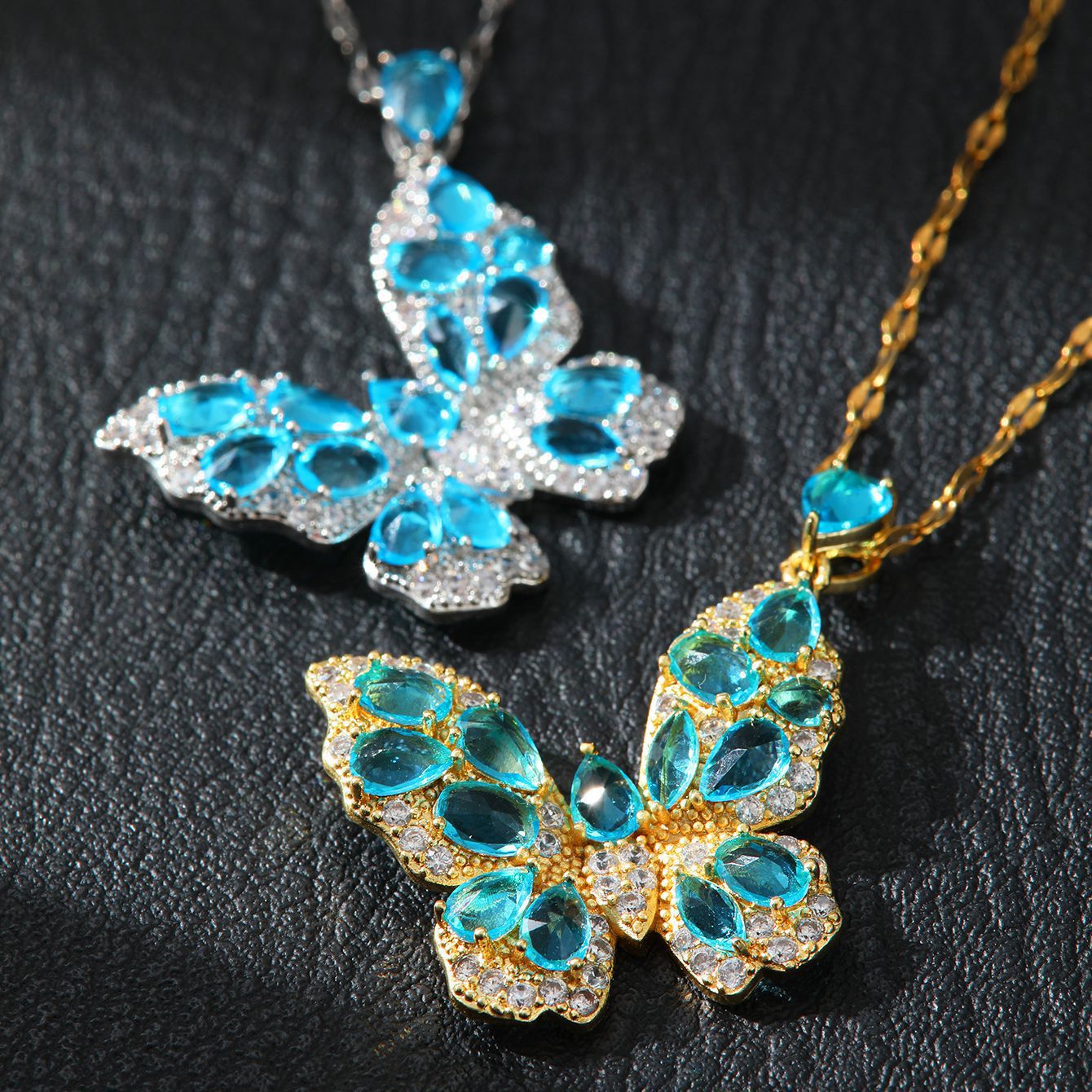 Zircon Butterfly Necklace