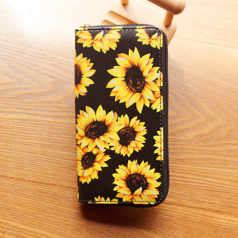 Sunflower Print Wallet