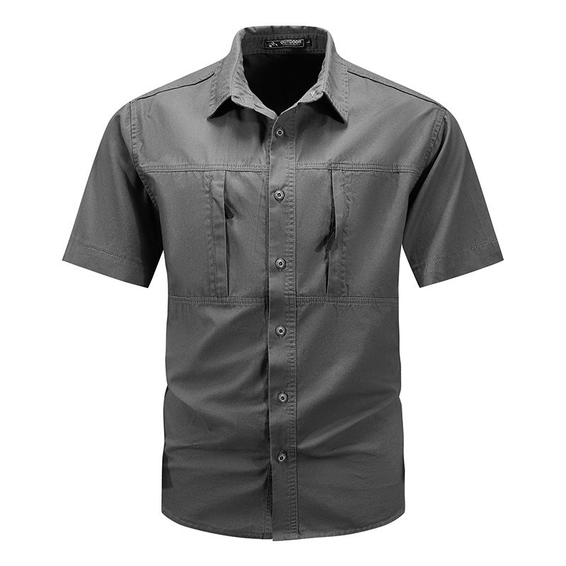 Thin Ice Silk Leisure Short Sleeve Shirt