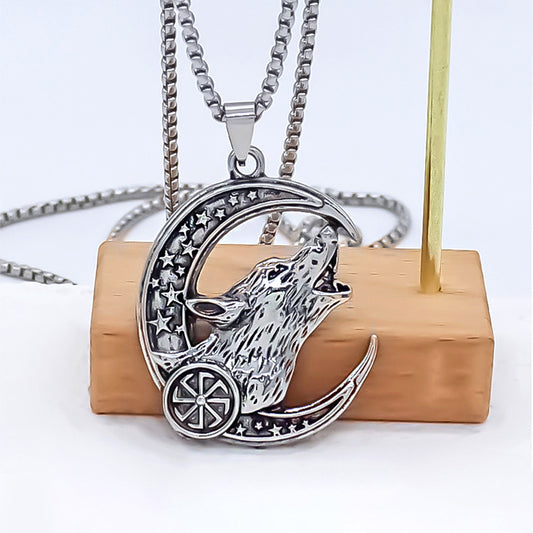 Wolf-shaped Pendant Necklace