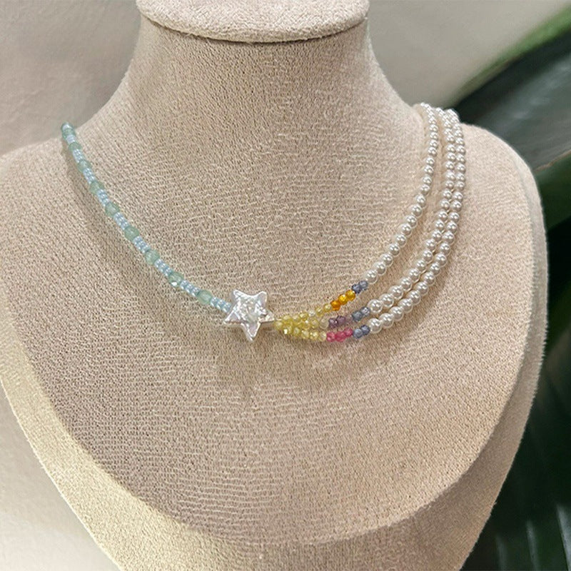 Colorful Twin Pearl Necklace