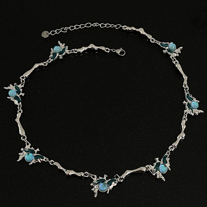 Blue Sea Moonlight Star Necklace