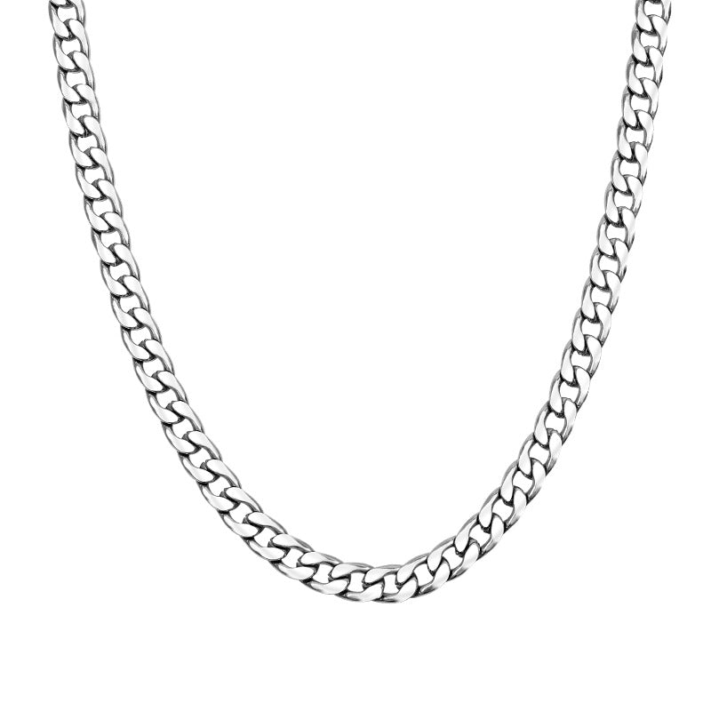 Titanium Steel Thick Cuban Link Chain Necklace