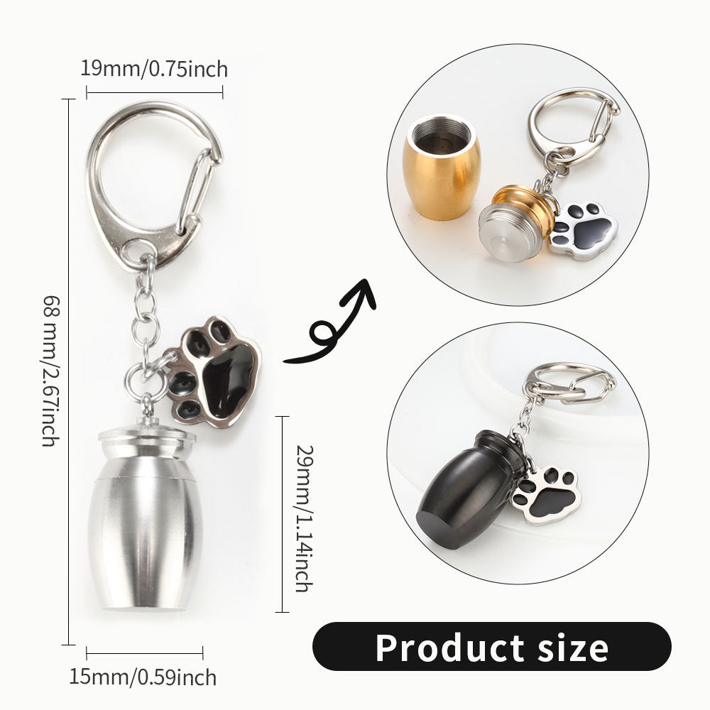 Pet Urn Bottle Keychain