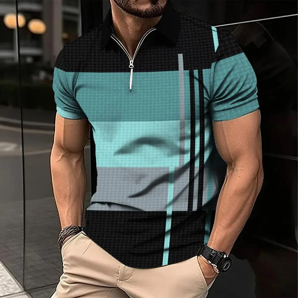 Men's Fashion Plaid Short-sleeved Shirt