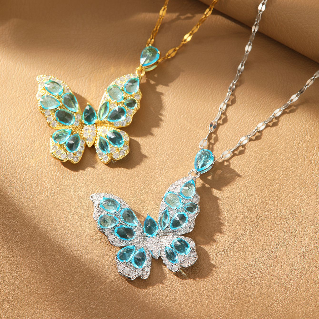 Zircon Butterfly Necklace