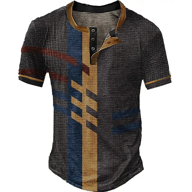 Men's T-shirt Casual Digital Printing Loose Short Sleeve