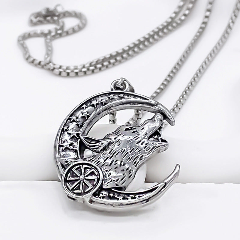 Wolf-shaped Pendant Necklace