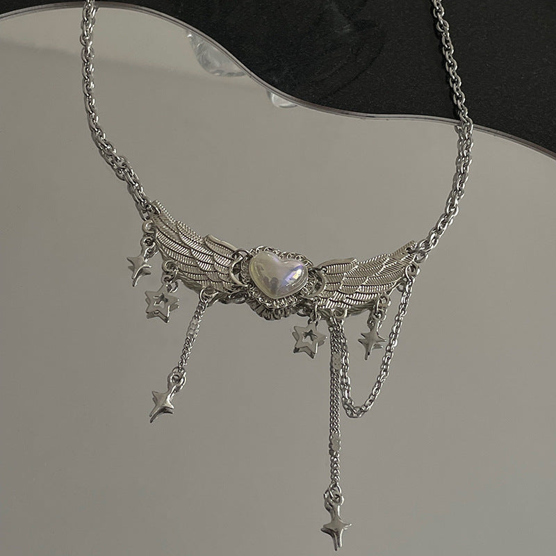 Heart Wings Tassel Necklace