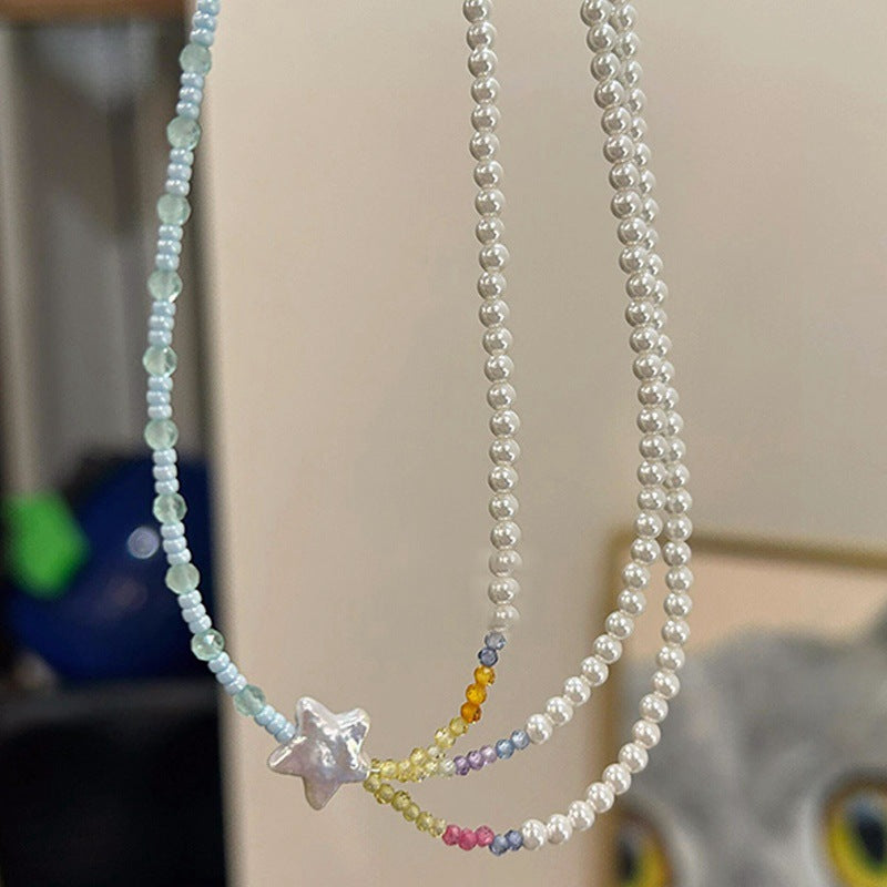 Colorful Twin Pearl Necklace