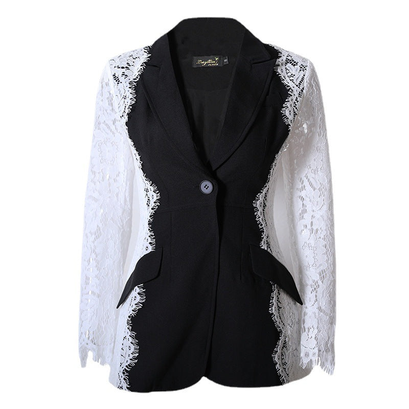 Women's Fashionable Lace Long-sleeved Jacket