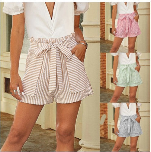 Women's Loose Striped Shorts