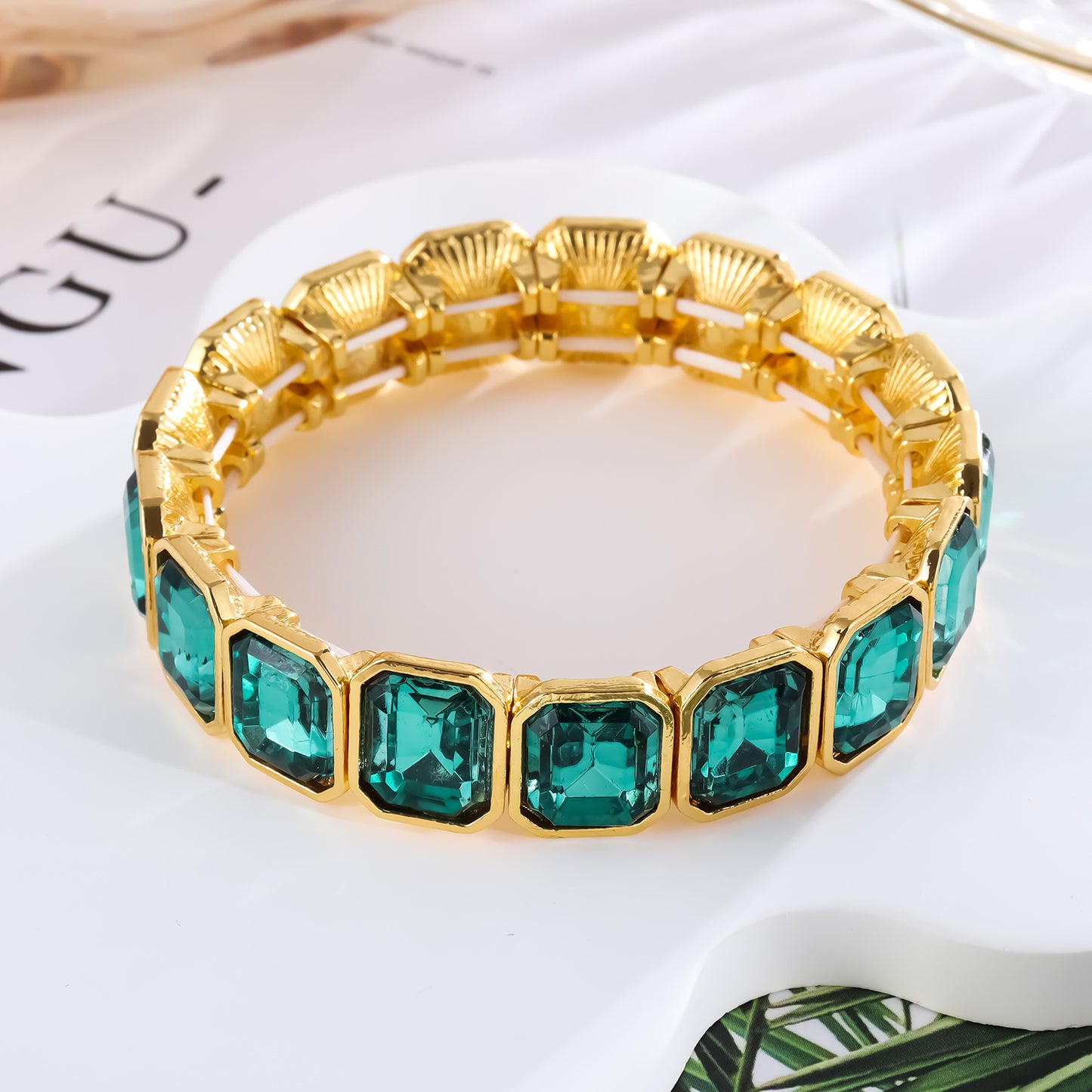 Full Artificial Diamond Bracelet Telescopic Bracelet