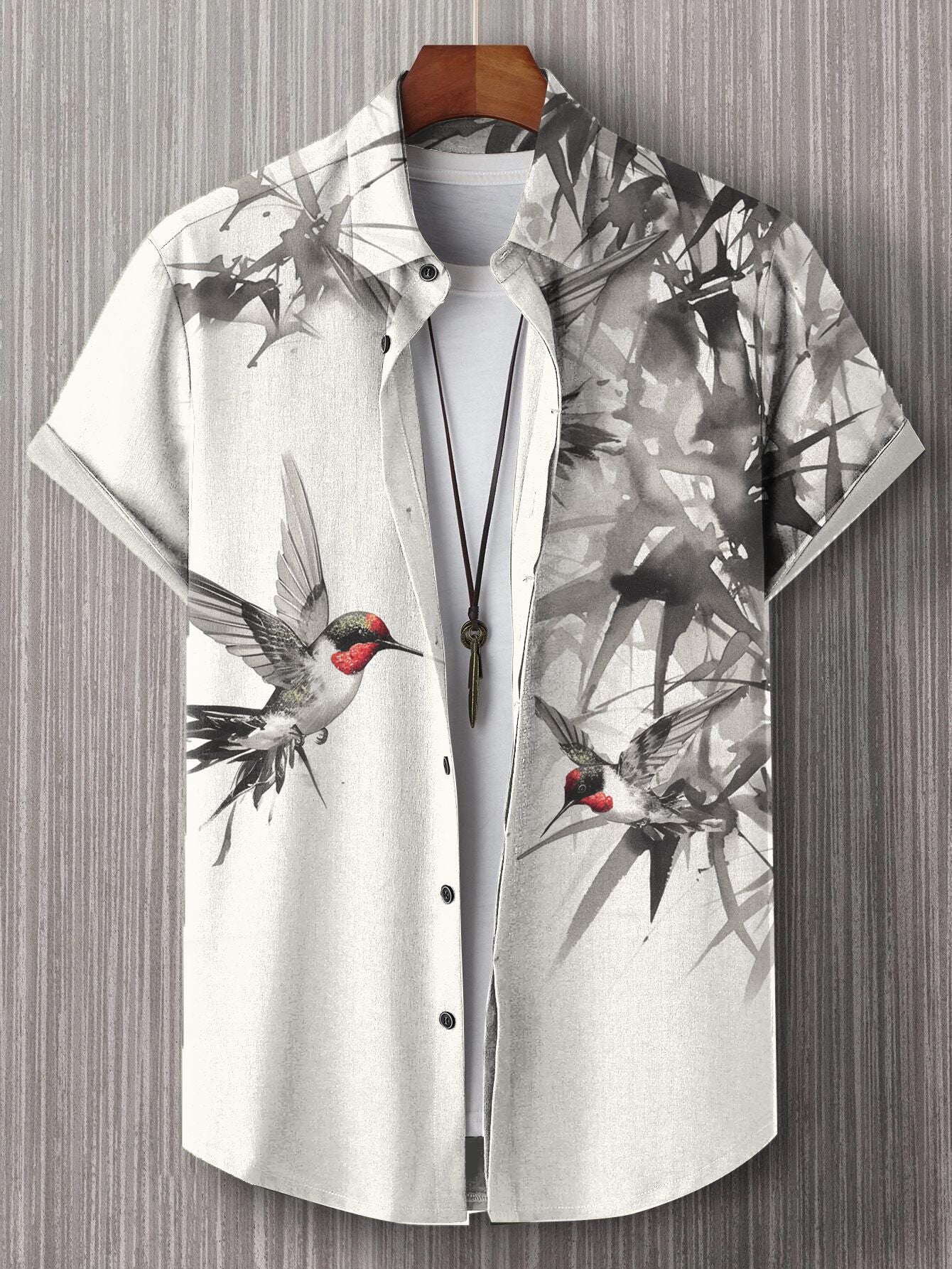 Summer Casual Printed Button Up Shirt