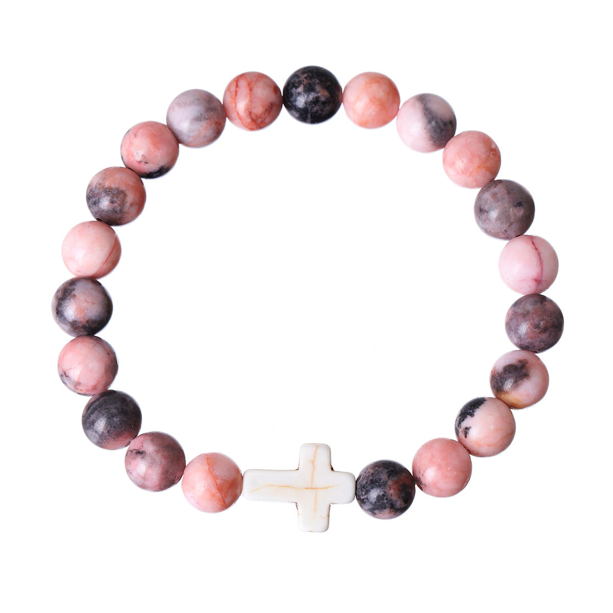 Mixed Color Cross Beaded Bracelet