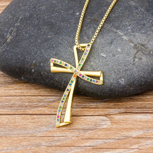 Gold-plated Cross Necklace