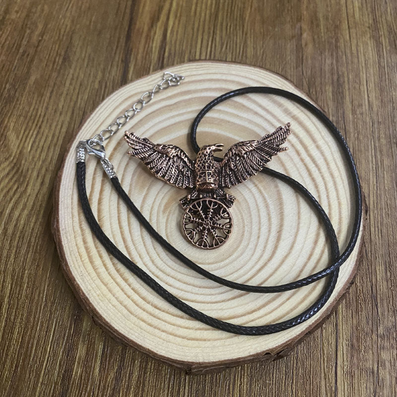 Vintage Black Crow Pendant Necklace