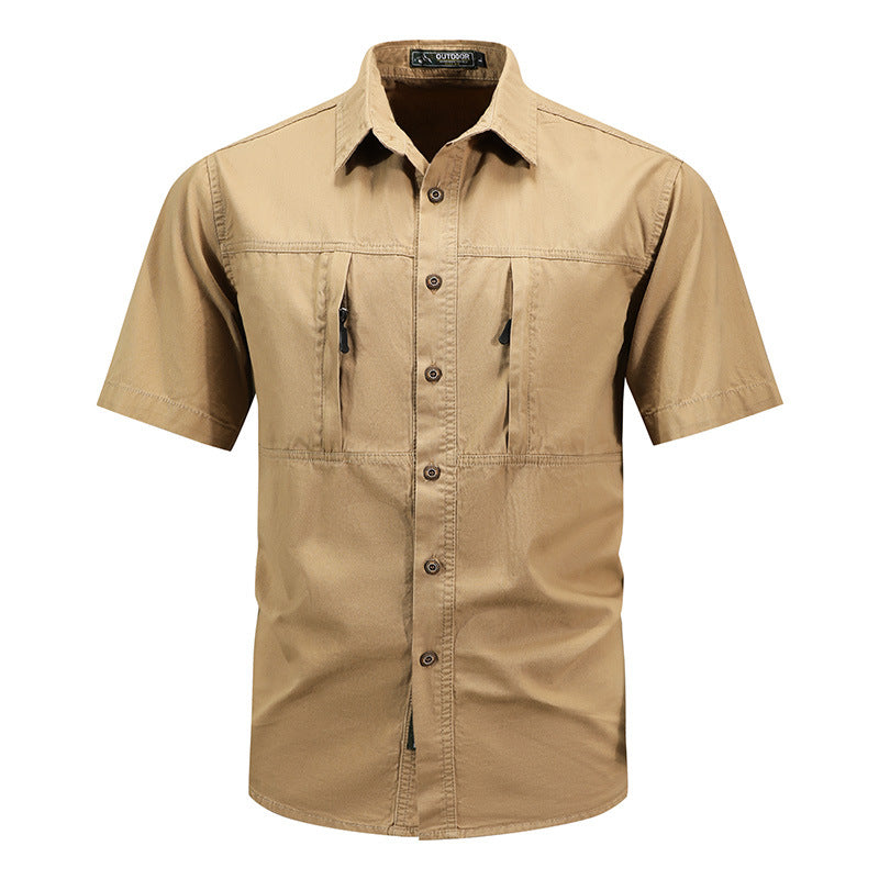 Thin Ice Silk Leisure Short Sleeve Shirt