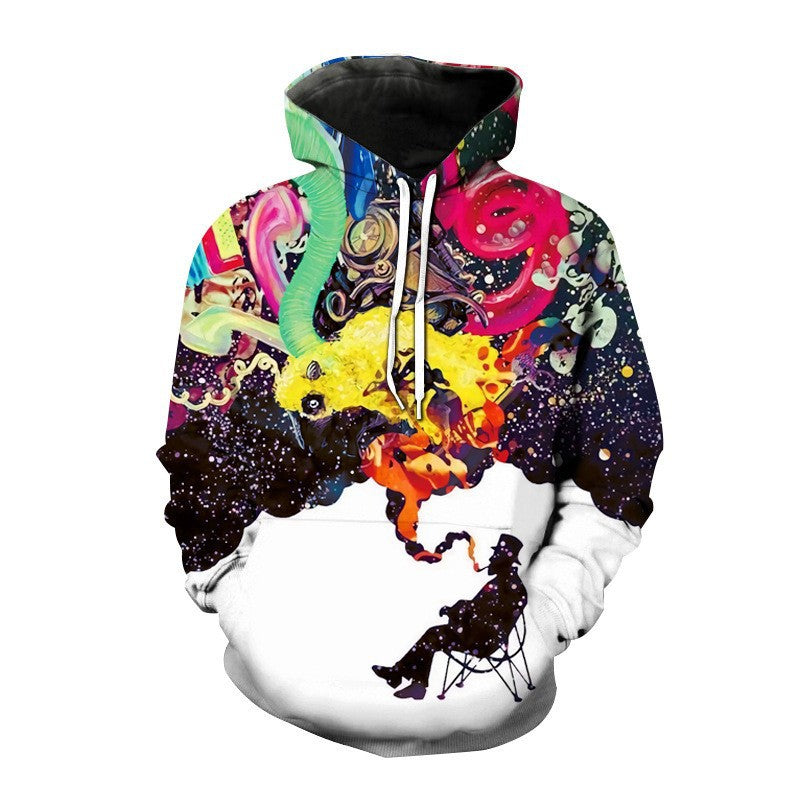 Artistic Color Ink Digital Printed Hoodie