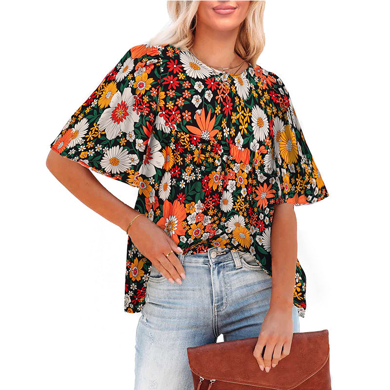 Casual Floral Bohemian Top