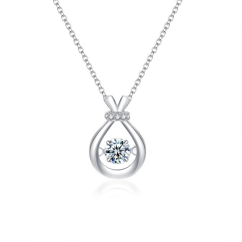 S925 Sterling Silver Lucky Bag Necklace