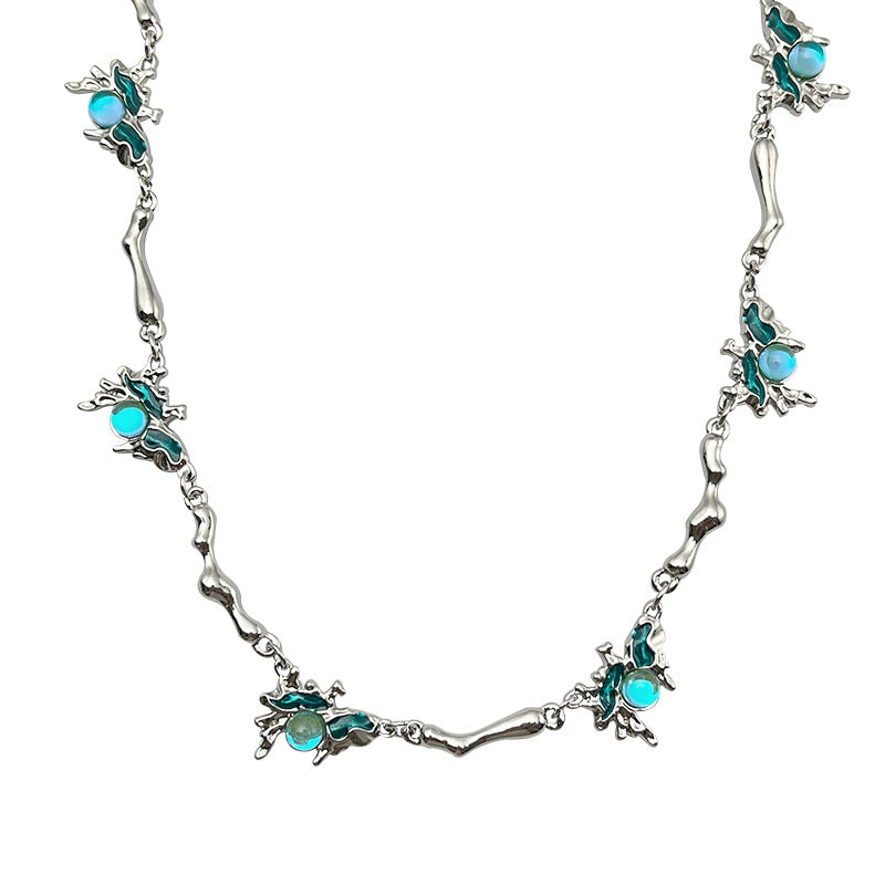 Blue Sea Moonlight Star Necklace