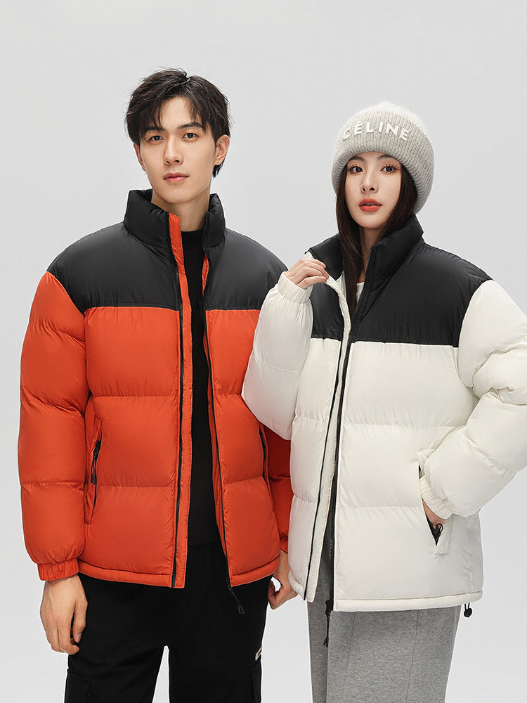 Men's Mid-length Slim-fit Retro Stand-up Collar Cotton-padded Coat