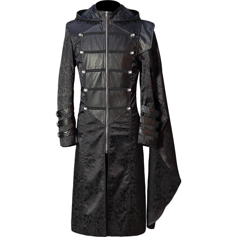 Leather Punk Gothic Cape Coat