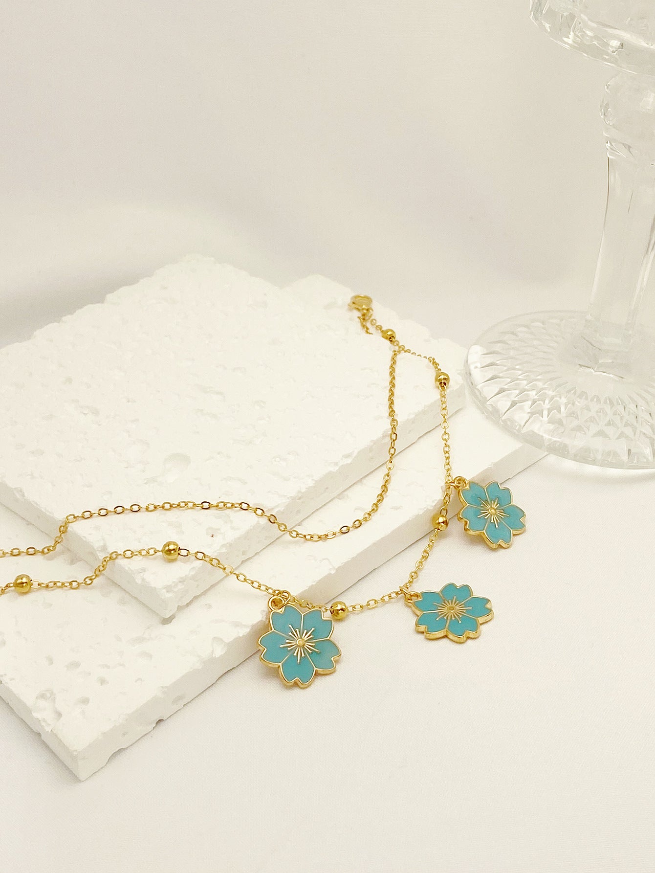 Flower Pendant Anklet