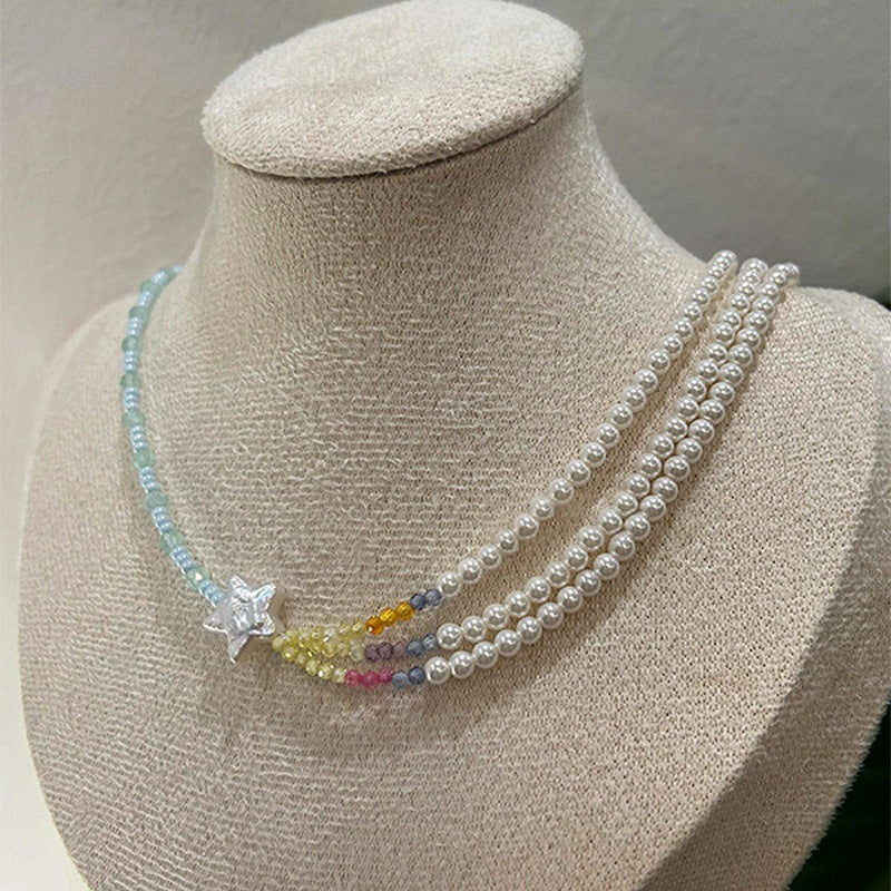 Colorful Twin Pearl Necklace