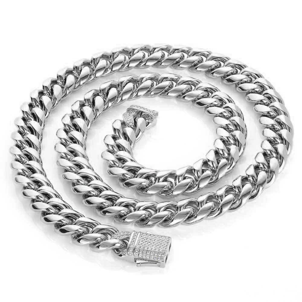 Stainless Steel Cuban Link Chain Necklace