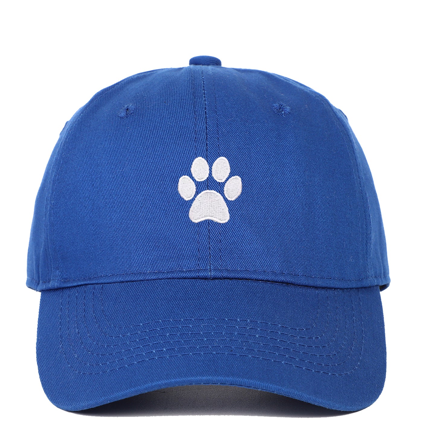 Cotton Soft Top Dog's Paw Embroidered Baseball Cap