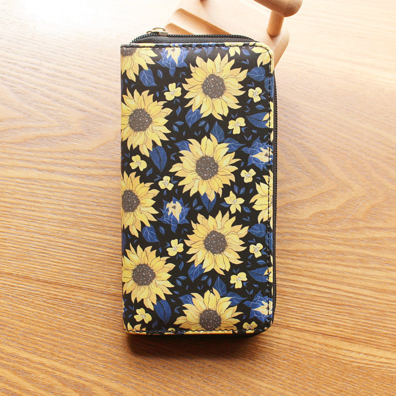 Sunflower Print Wallet