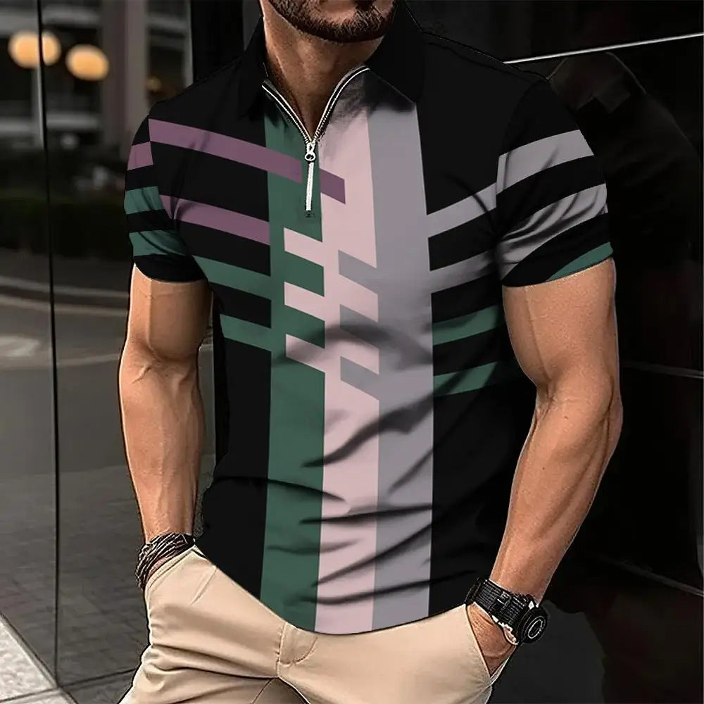 Men's Fashion Plaid Short-sleeved Shirt