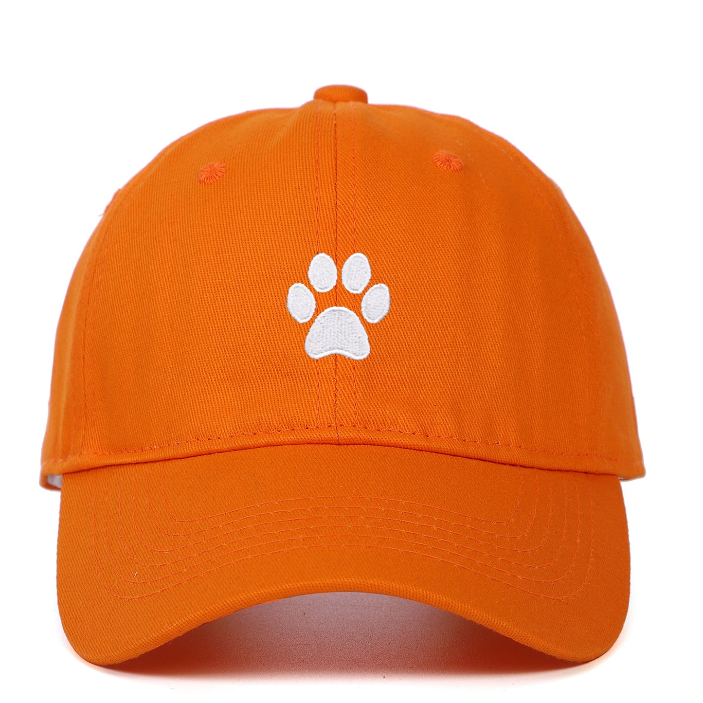 Cotton Soft Top Dog's Paw Embroidered Baseball Cap