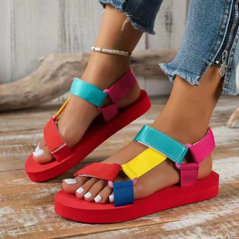 Thick Bottom Velcro Beach Sandals