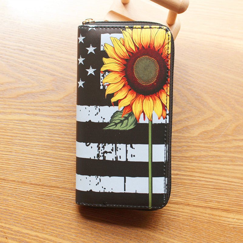 Sunflower Print Wallet