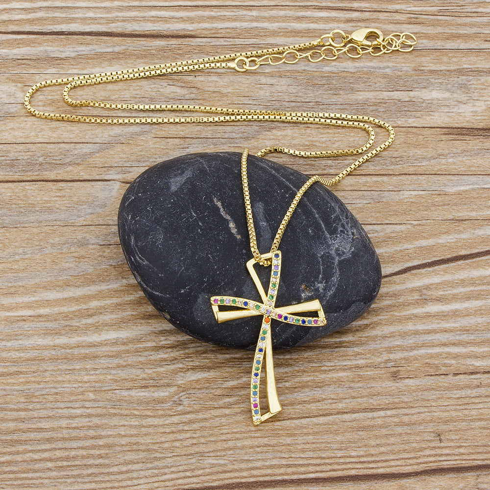 Gold-plated Cross Necklace