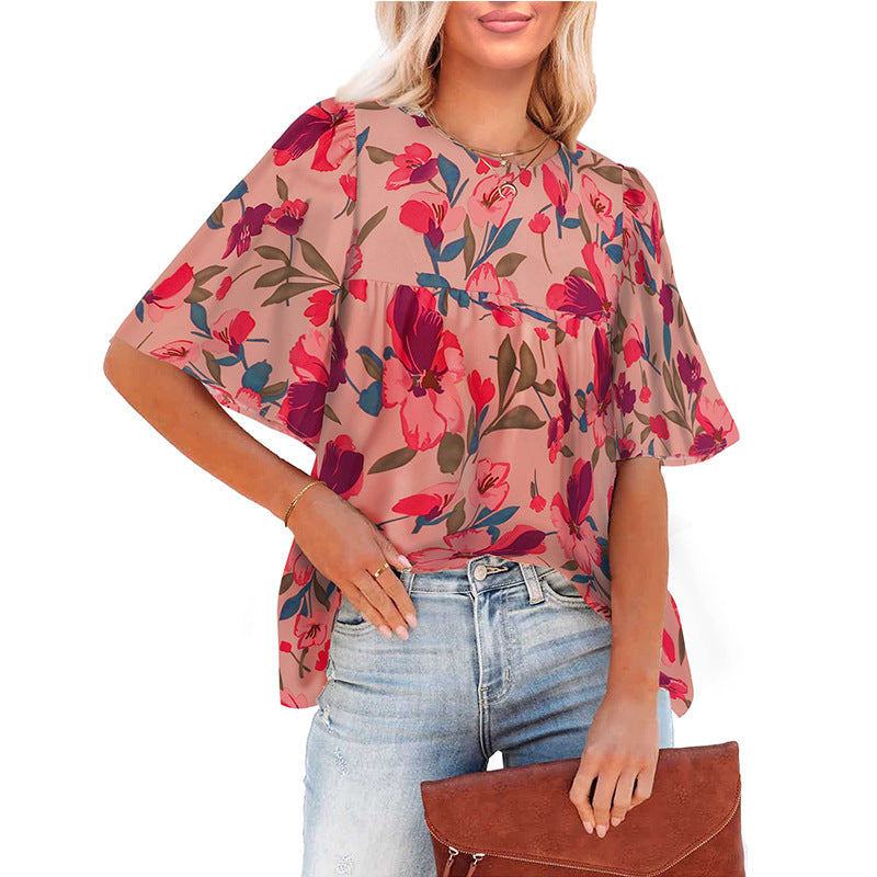 Casual Floral Bohemian Top