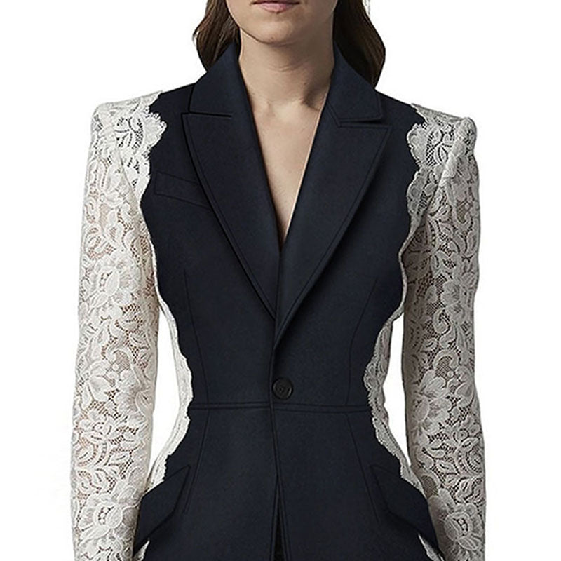 Women's Fashionable Lace Long-sleeved Jacket