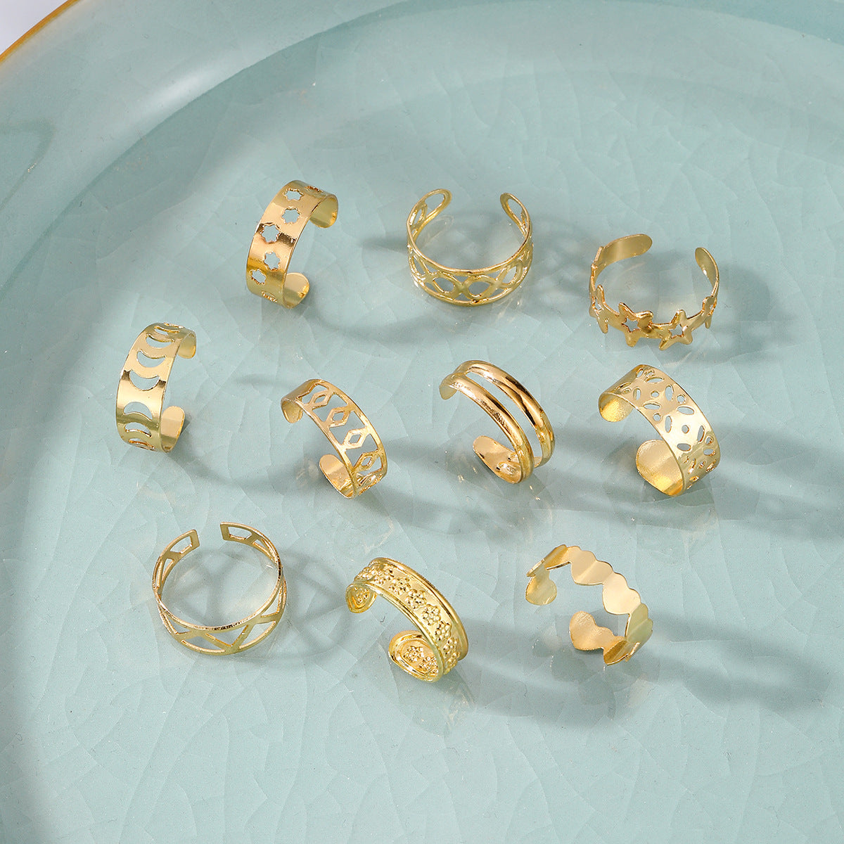 Beach Toe Ring 10-piece Set