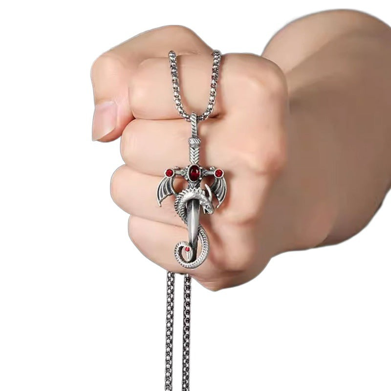 Dragon Sword Stainless Steel Necklace