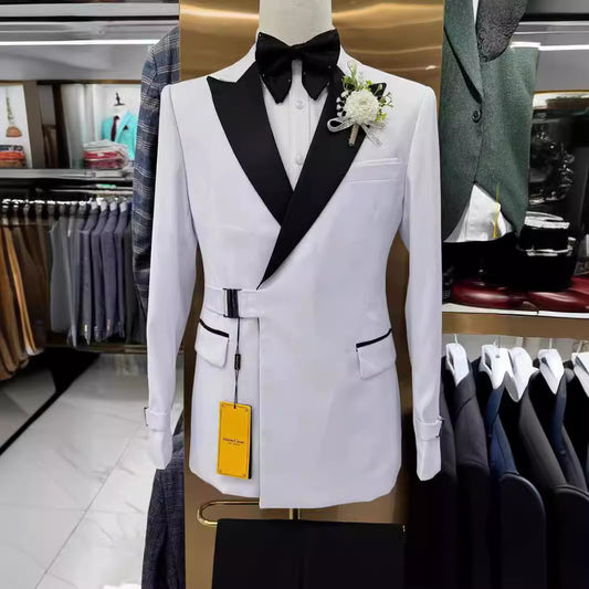 Handsome Wedding Casual Host Suit 2-piece Set