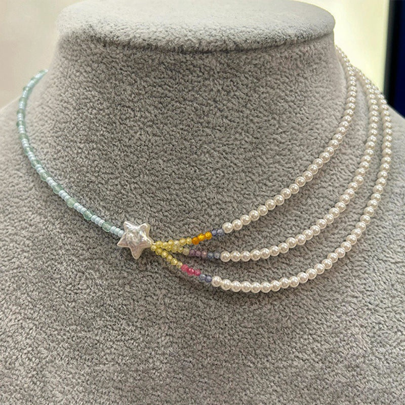 Colorful Twin Pearl Necklace