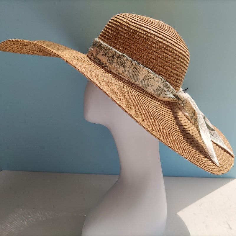 Beach Vacation High Sense Ribbon Hat