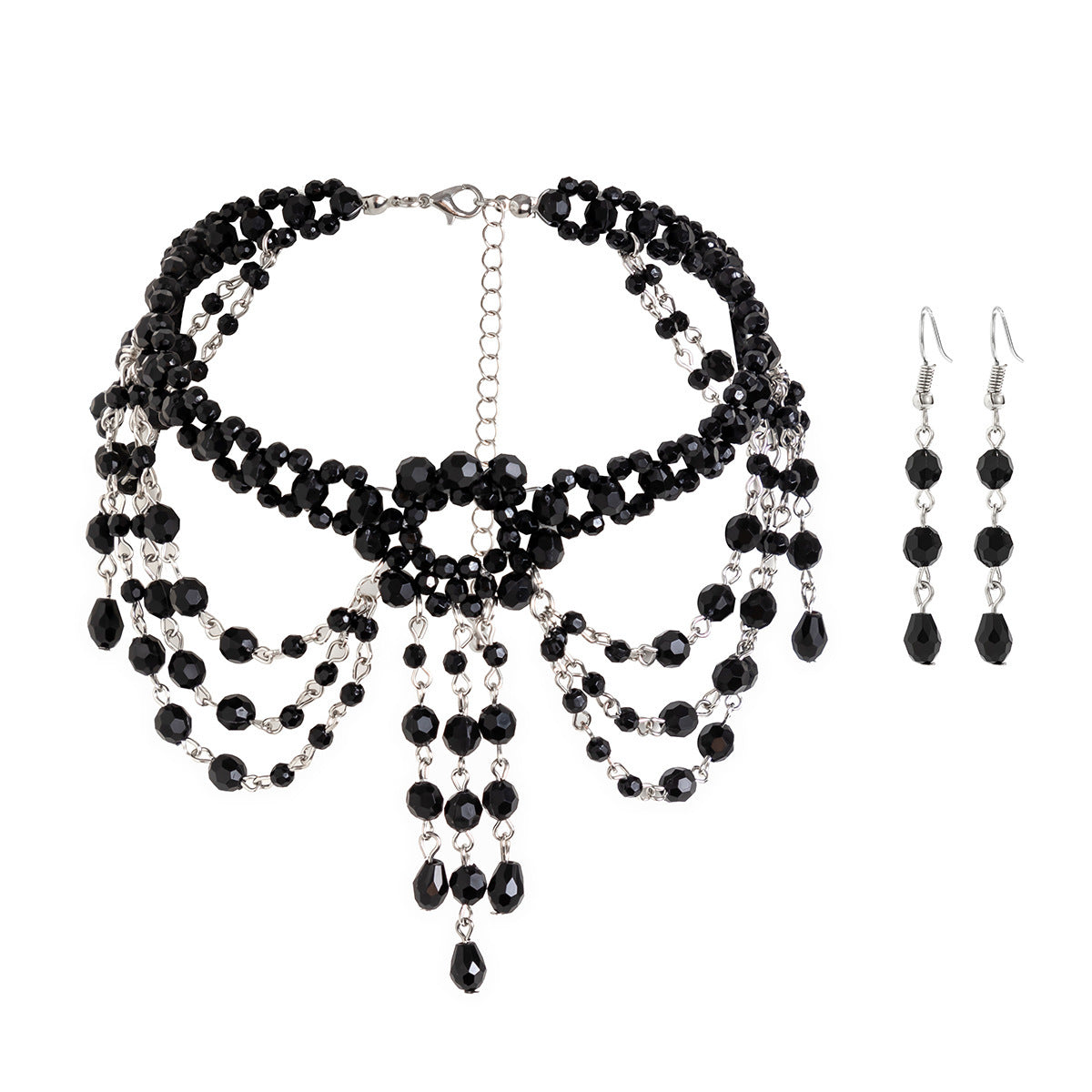 Gothic Beaded Weave Necklace